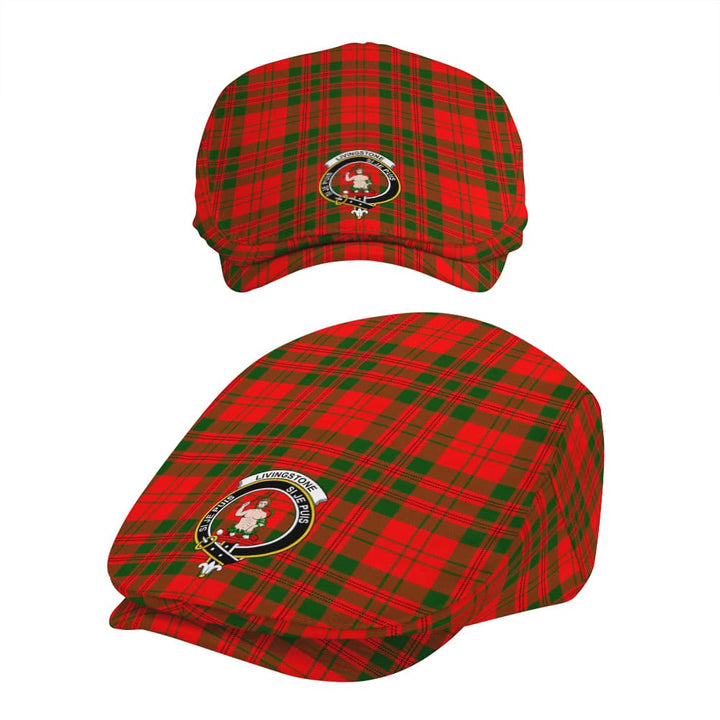 Scottish Livingstone Clan Crest Tartan Flat Cap Tartan Plaid 5