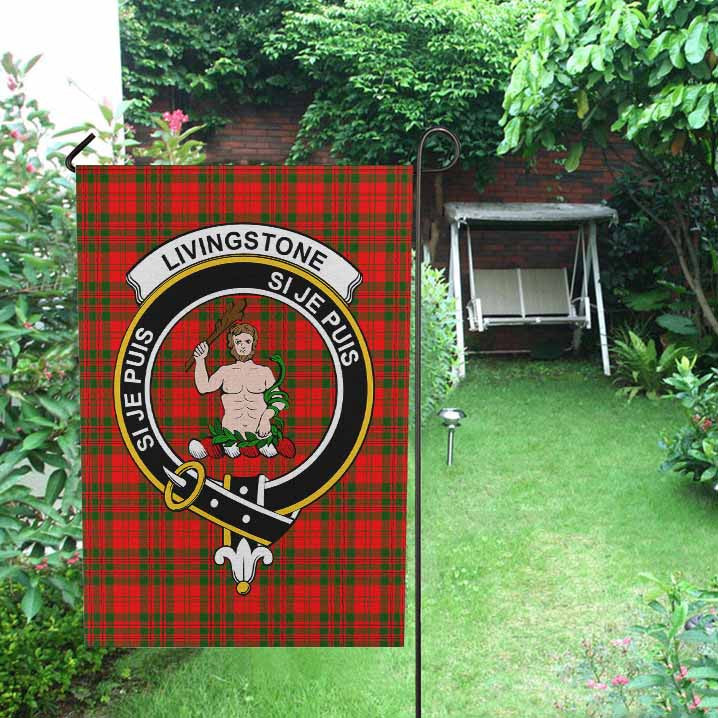 Scottish Livingstone Clan Crest Tartan Garden Flag Tartan Plaid 2