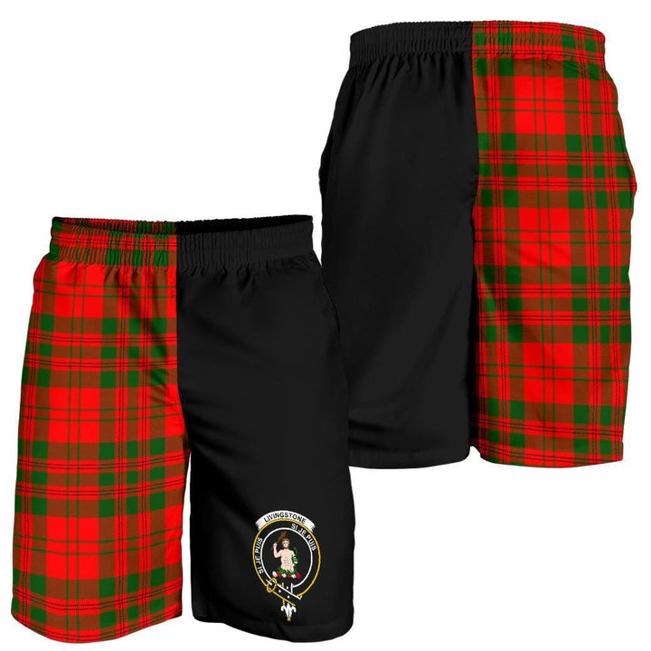 Scottish Livingstone Clan Crest Tartan Half of Me Men's Shorts