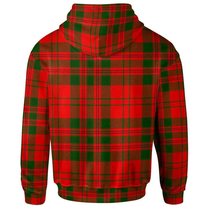 Scottish Livingstone Clan Crest Tartan Hoodie Back Side Tartan Plaid