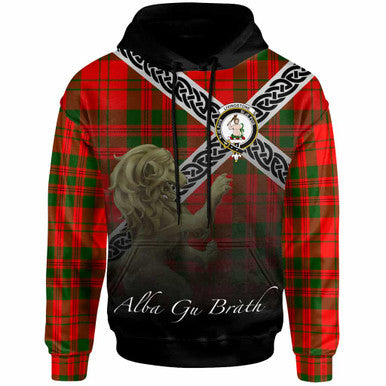 Scottish Livingstone Clan Crest Tartan Hoodie - Scotland Lion Front Side Tartan Plaid