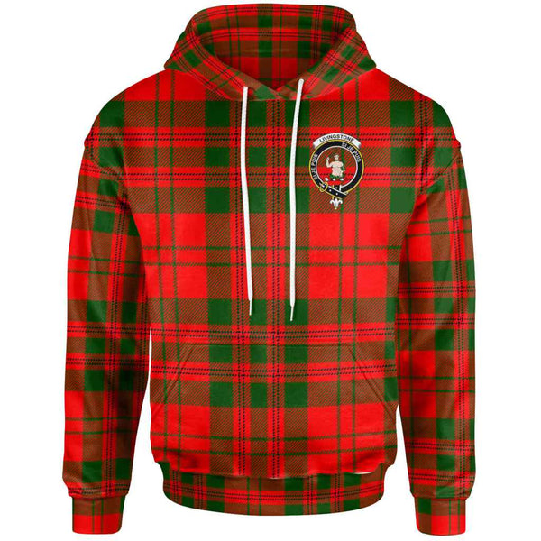 Scottish Livingstone Clan Crest Tartan Hoodie Front Side Tartan Plaid