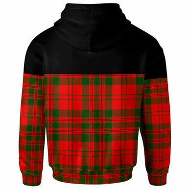 Scottish Livingstone Clan Crest Tartan Hoodie - Horizontal Style Back Side Tartan Plaid