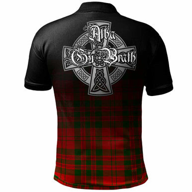 Scottish Livingstone Clan Crest Tartan Polo Shirt - Alba Gu Brath Family Crest Celtic Inspired Back Side Tartan Plaid