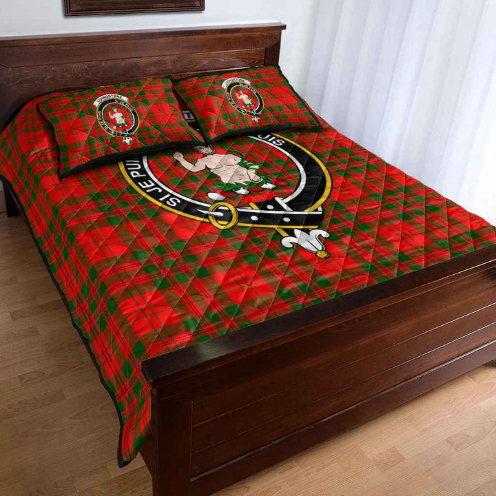 Scottish Livingstone Clan Crest Tartan Quilt Bed Set Tartan Plaid 4