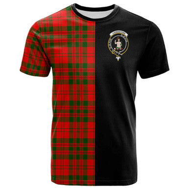 Scottish Livingstone Clan Crest Tartan T-Shirt Half in Me Front Side Tartan Plaid