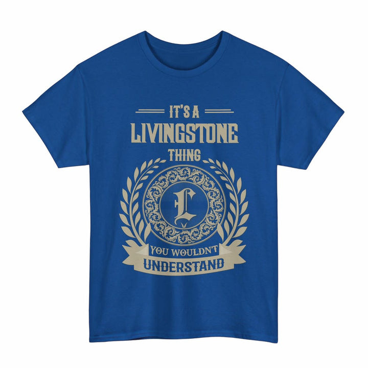 Scottish Livingstone Clan Tartan T-Shirt - Vintage Family Name Tartan Plaid Royal Color