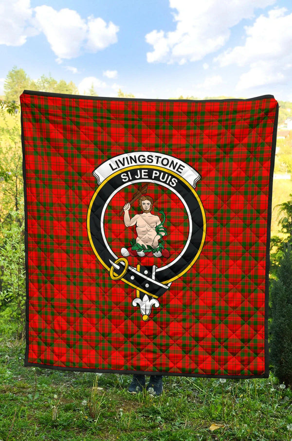 Scottish Livingstone Modern Clan Crest Tartan Quilt Tartan Plaid 2