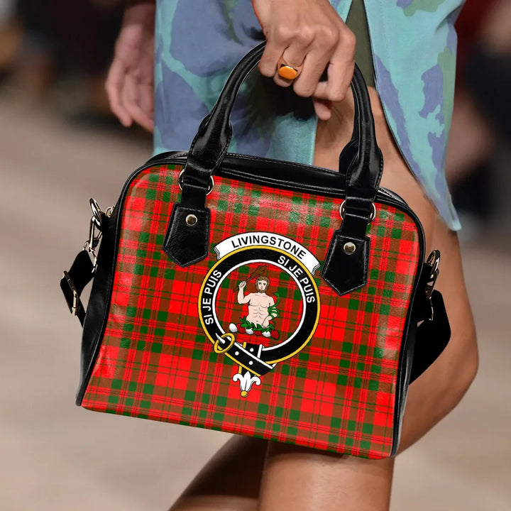 Scottish Livingstone Modern Clan Crest Tartan Shoulder Handbag Tartan Plaid 3