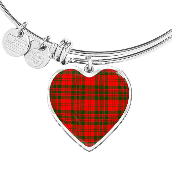 Scottish Livingstone Modern Clan Tartan Bangle Heart Tartan Plaid 1