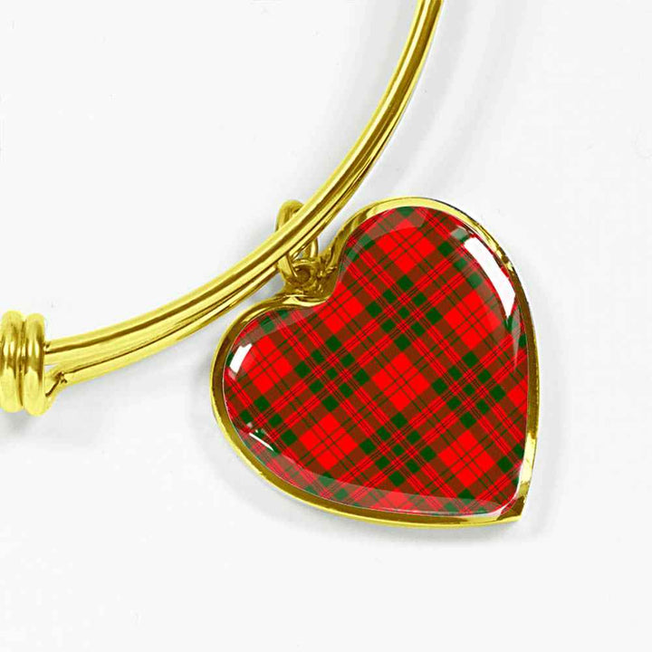 Scottish Livingstone Modern Clan Tartan Bangle Heart Tartan Plaid 2
