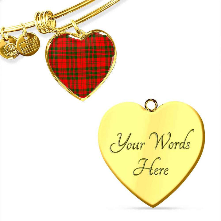 Scottish Livingstone Modern Clan Tartan Bangle Heart Tartan Plaid 4