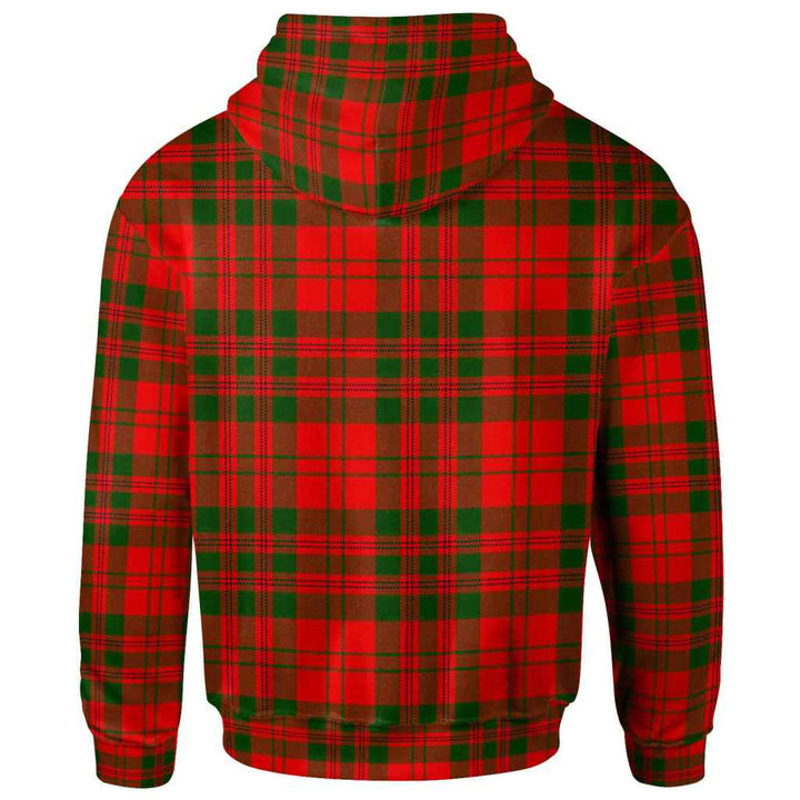 Scottish Livingstone Modern Clan Tartan Hoodie Back Side Tartan Plaid