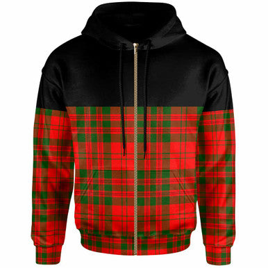 Scottish Livingstone Modern Clan Tartan Hoodie - Horizontal Style Zip Tartan Plaid