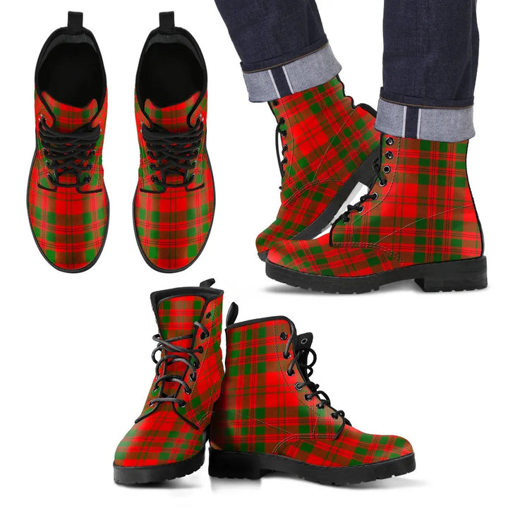 Scottish Livingstone Modern Clan Tartan Leather Boots
