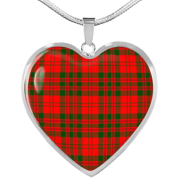 Scottish Livingstone Modern Clan Tartan Necklace Heart Tartan Plaid 1