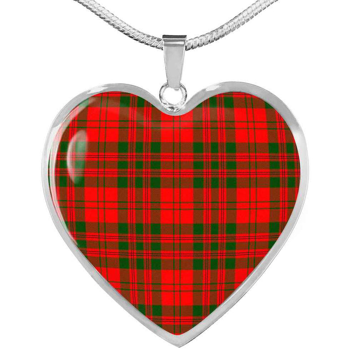 Scottish Livingstone Modern Clan Tartan Necklace Heart Tartan Plaid 1