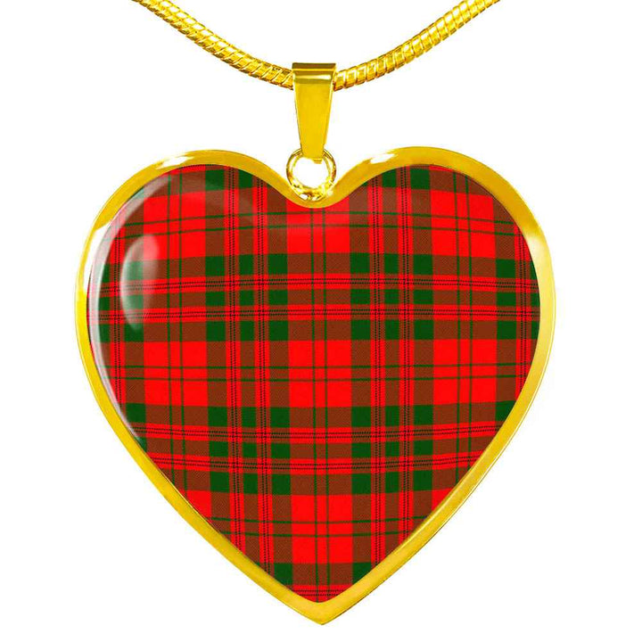 Scottish Livingstone Modern Clan Tartan Necklace Heart Tartan Plaid 2