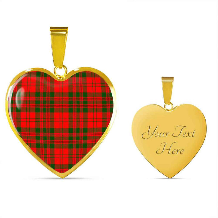 Scottish Livingstone Modern Clan Tartan Necklace Heart Tartan Plaid 4