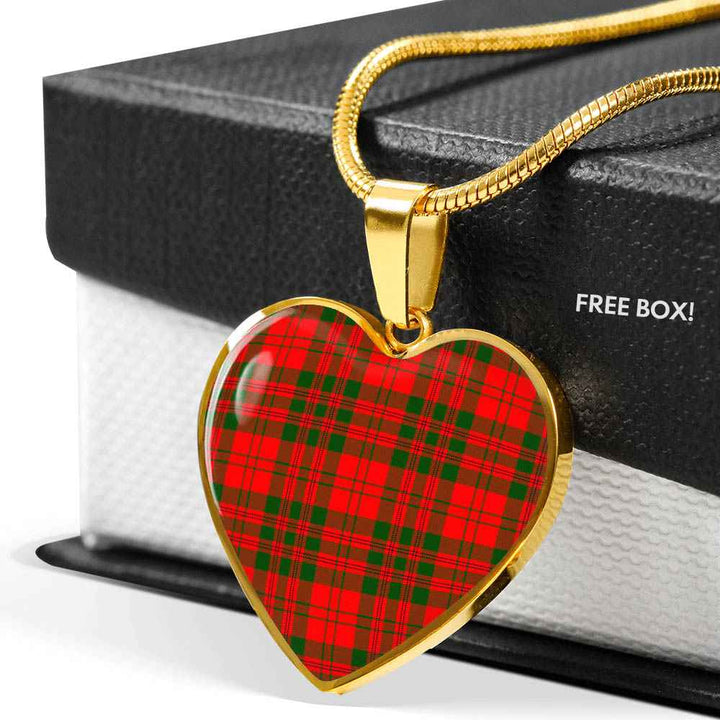 Scottish Livingstone Modern Clan Tartan Necklace Heart Tartan Plaid 6