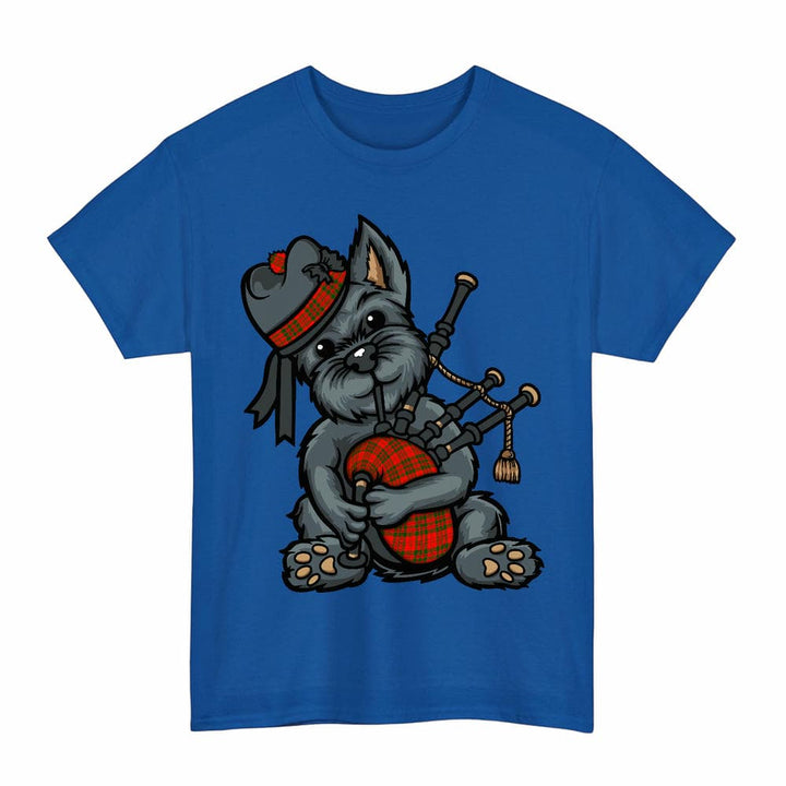 Scottish Livingstone Modern Clan Tartan Terrier Bagpipes T-Shirt Tartan Plaid Royal Color