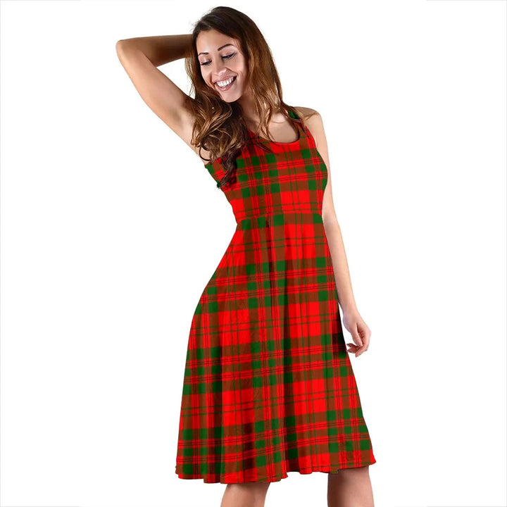 Scottish Livingstone Modern Clan Tartan Women Midi Dress