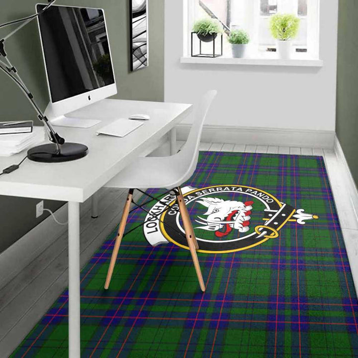 Scottish Lockhart Clan Crest Tartan Area Rug Tartan Plaid 4