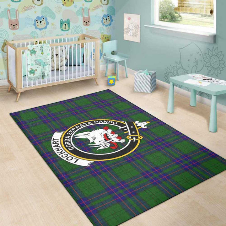 Scottish Lockhart Clan Crest Tartan Area Rug Tartan Plaid 5
