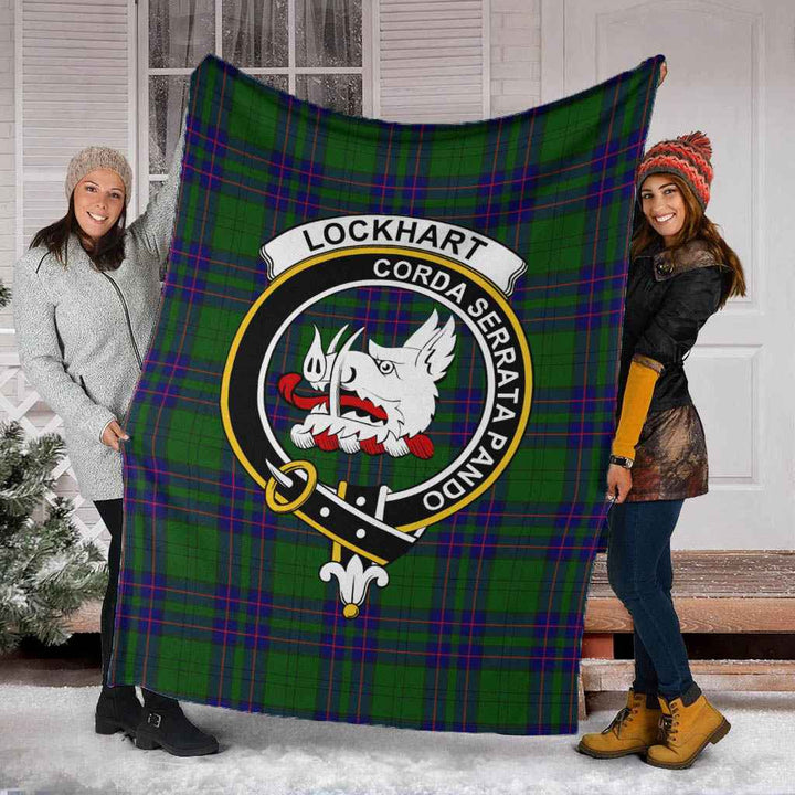 Scottish Lockhart Clan Crest Tartan Blanket Tartan Plaid 5