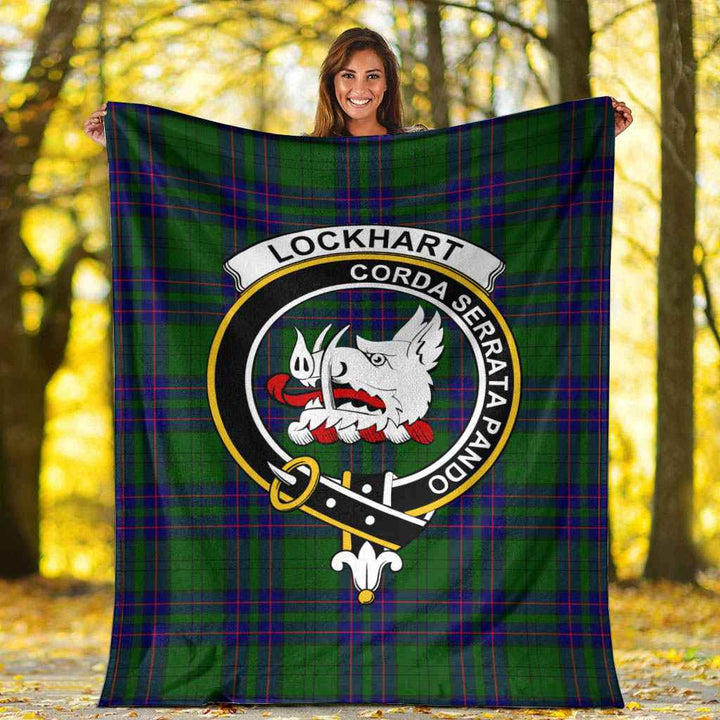 Scottish Lockhart Clan Crest Tartan Blanket Tartan Plaid 6