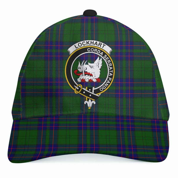 Scottish Lockhart Clan Crest Tartan Cap Tartan Plaid 1