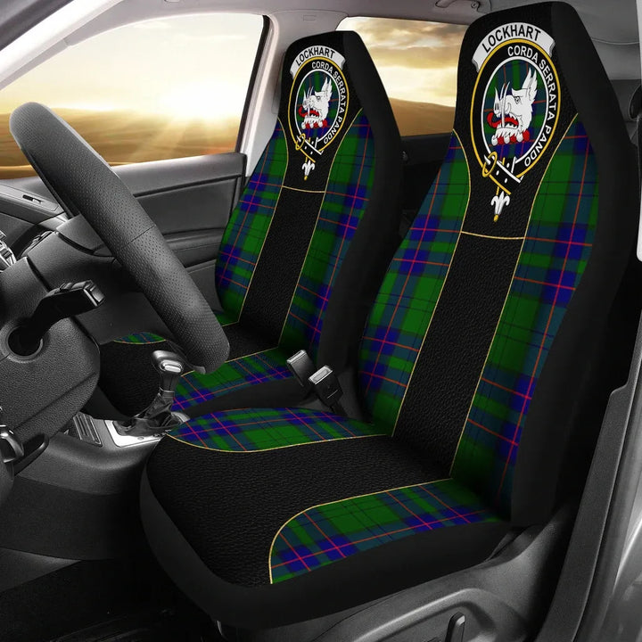 Scottish Lockhart Clan Crest Tartan Car Seat Covers - Special Style 1