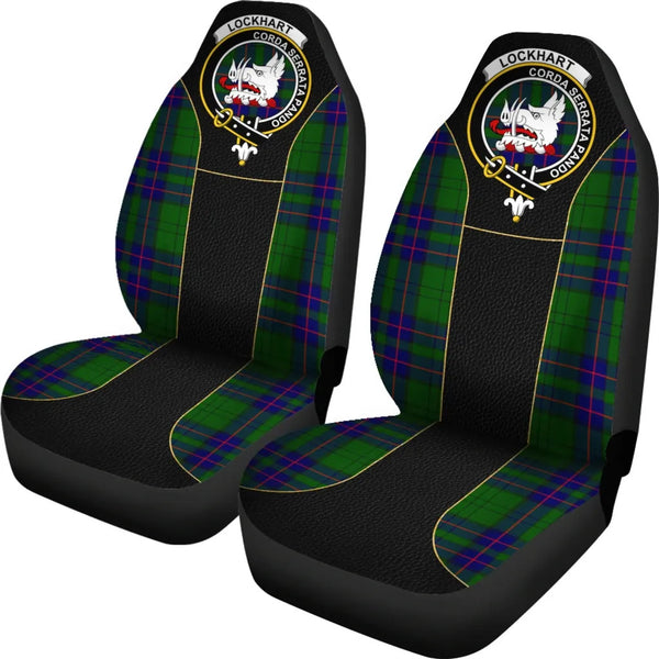 Scottish Lockhart Clan Crest Tartan Car Seat Covers - Special Style 2