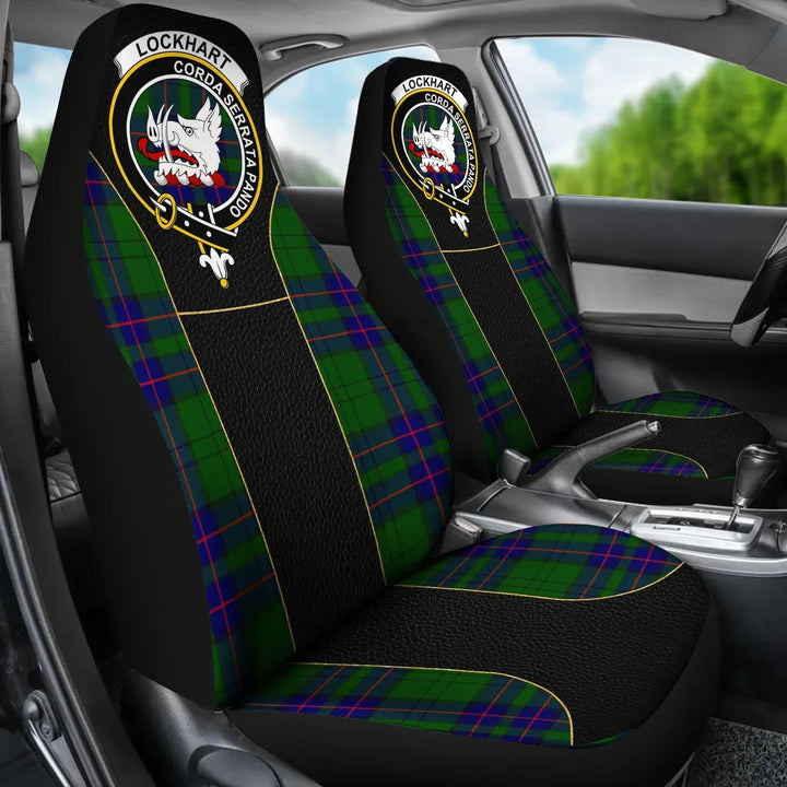 Scottish Lockhart Clan Crest Tartan Car Seat Covers - Special Style 3