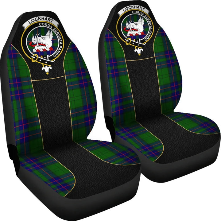 Scottish Lockhart Clan Crest Tartan Car Seat Covers - Special Style 4
