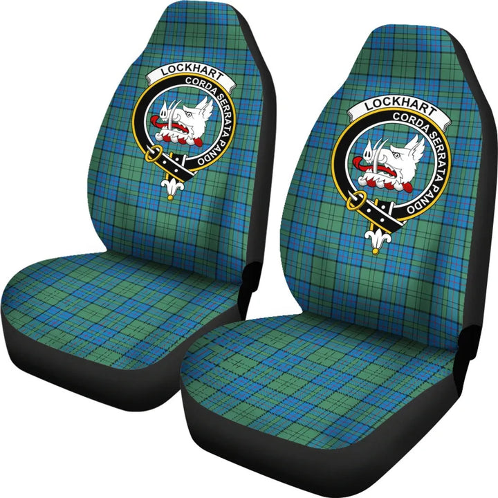 Scottish Lockhart Clan Crest Tartan Car Seat Covers 1