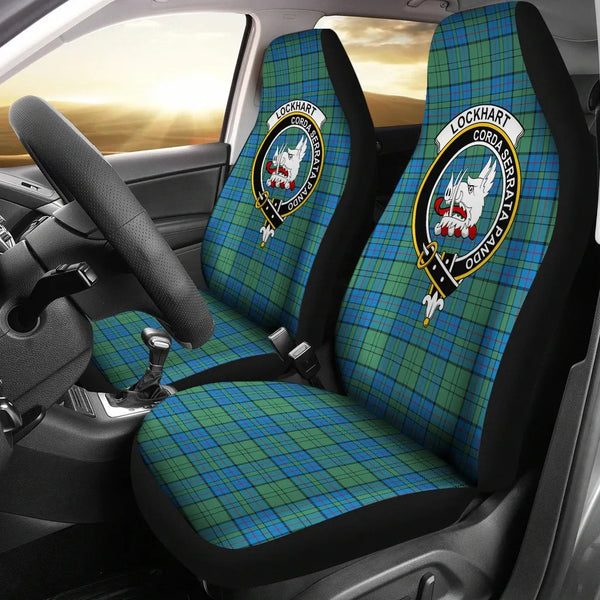 Scottish Lockhart Clan Crest Tartan Car Seat Covers 2