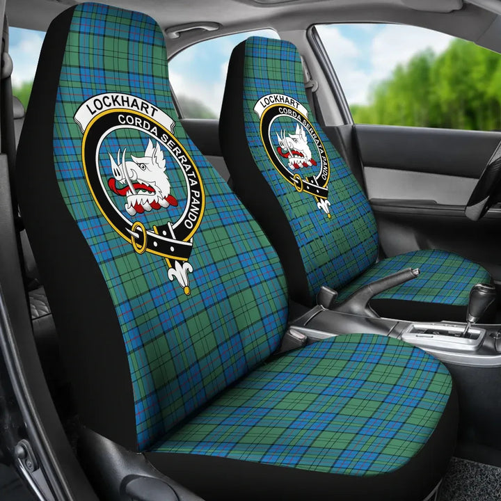 Scottish Lockhart Clan Crest Tartan Car Seat Covers 3