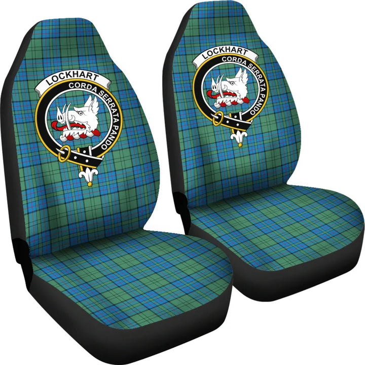 Scottish Lockhart Clan Crest Tartan Car Seat Covers 4