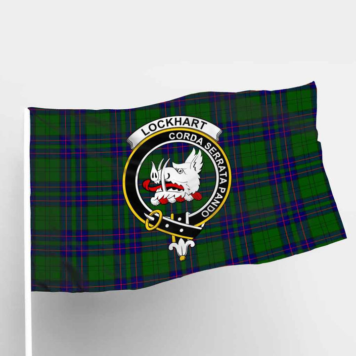 Scottish Lockhart Clan Crest Tartan Flag Parade Tartan Plaid 1