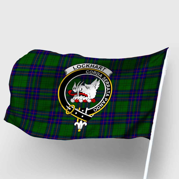Scottish Lockhart Clan Crest Tartan Flag Parade Tartan Plaid 2