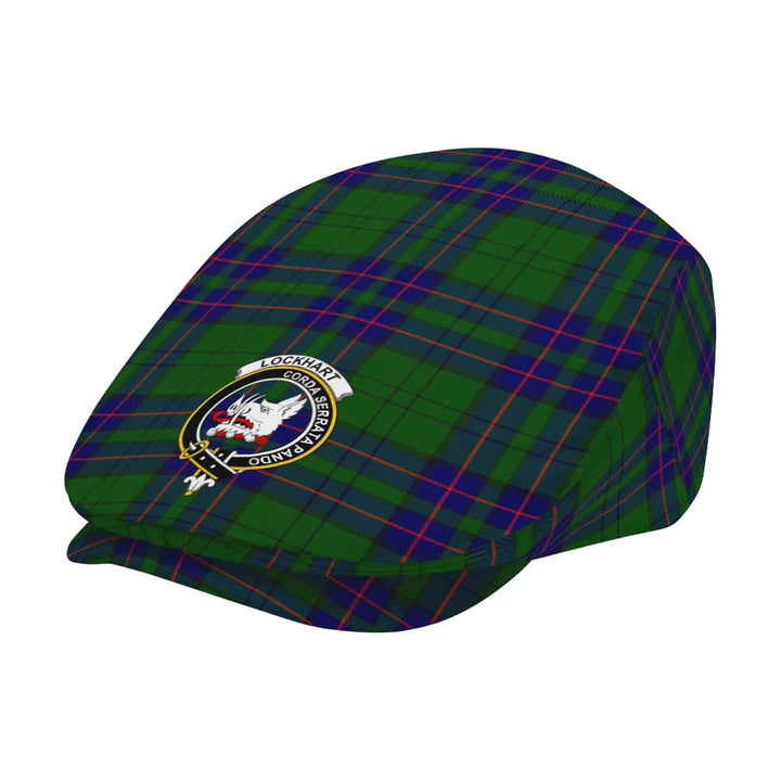 Scottish Lockhart Clan Crest Tartan Flat Cap Tartan Plaid 2