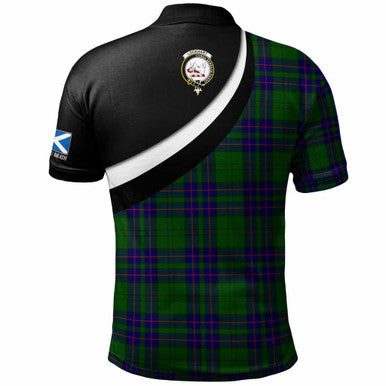Scottish Lockhart Clan Crest Tartan Polo Shirt - Scotland Forever Style Back Side Tartan Plaid
