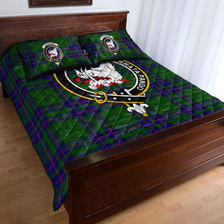 Scottish Lockhart Clan Crest Tartan Quilt Bed Set Tartan Plaid 4