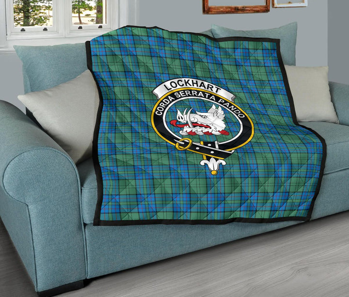 Scottish Lockhart Clan Crest Tartan Quilt Tartan Plaid 11