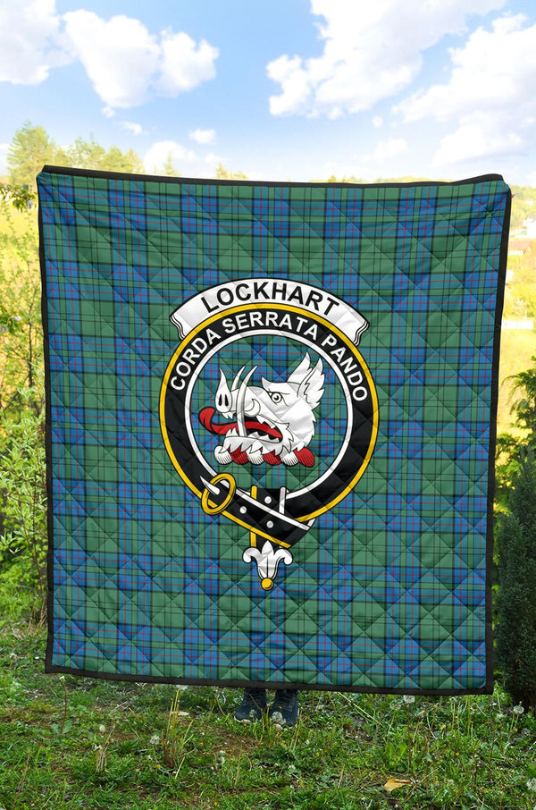 Scottish Lockhart Clan Crest Tartan Quilt Tartan Plaid 2