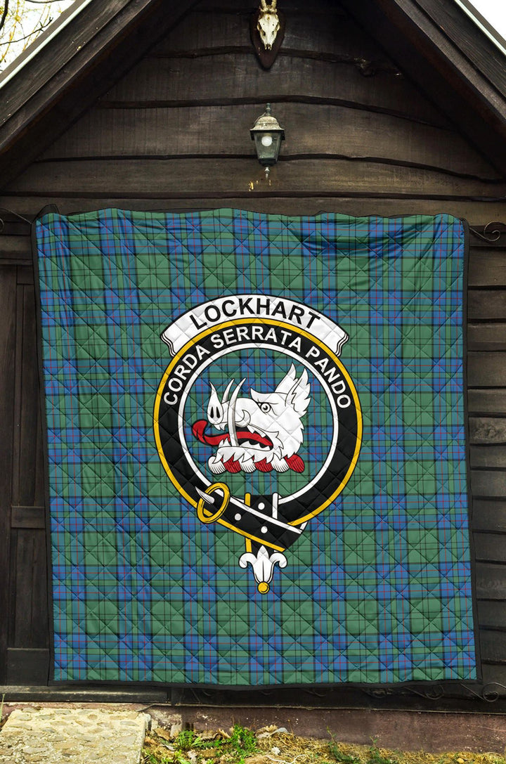 Scottish Lockhart Clan Crest Tartan Quilt Tartan Plaid 3