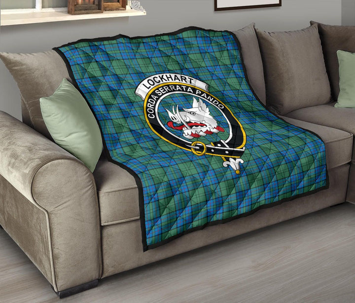 Scottish Lockhart Clan Crest Tartan Quilt Tartan Plaid 8