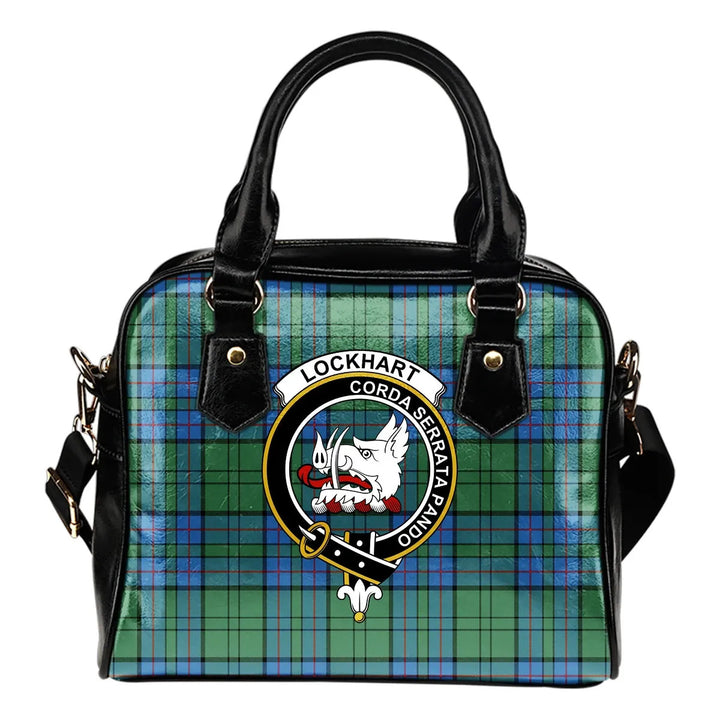 Scottish Lockhart Clan Crest Tartan Shoulder Handbag Tartan Plaid 1
