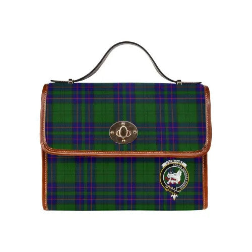 Scottish Lockhart Clan Crest Tartan Waterproof Canvas Bag Tartan Plaid 1
